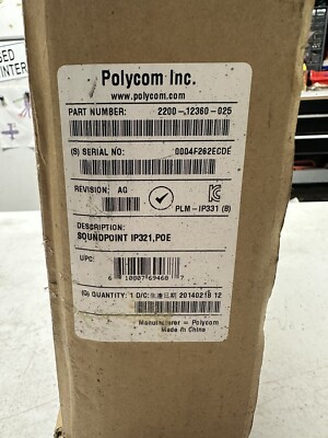 POLYCOM SOUNDPOINT IP 321, POE  2200-12360-025  NEW