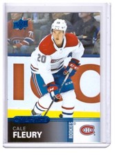 Cale Fleury 2019-20 Upper Deck Overtime Rookie Blue Parallel Card #116