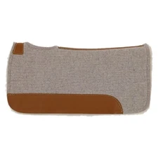 SADDLE PAD 31" x 32" x 1" Grey Wool Top Felt Pad with Fleece Bottom