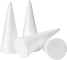 4 Pack Foam Cones for Crafts, Foam Trees Cones, 3.82 9.49 in Cones Shaped Foam f
