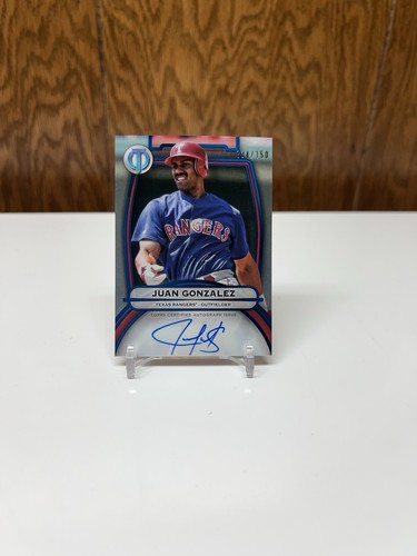 2025 Topps Tribute Certified Blue Juan Gonzalez Texas Rangers Autogramm /150