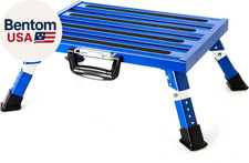 Aluminium RV Steps Adjustable Folding Step Stool with Non-Slip Rubber Feet, Stab