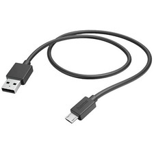 Image of Hama 201584 USB 2.0 charging cable USB-A to Micro-B 1m Black