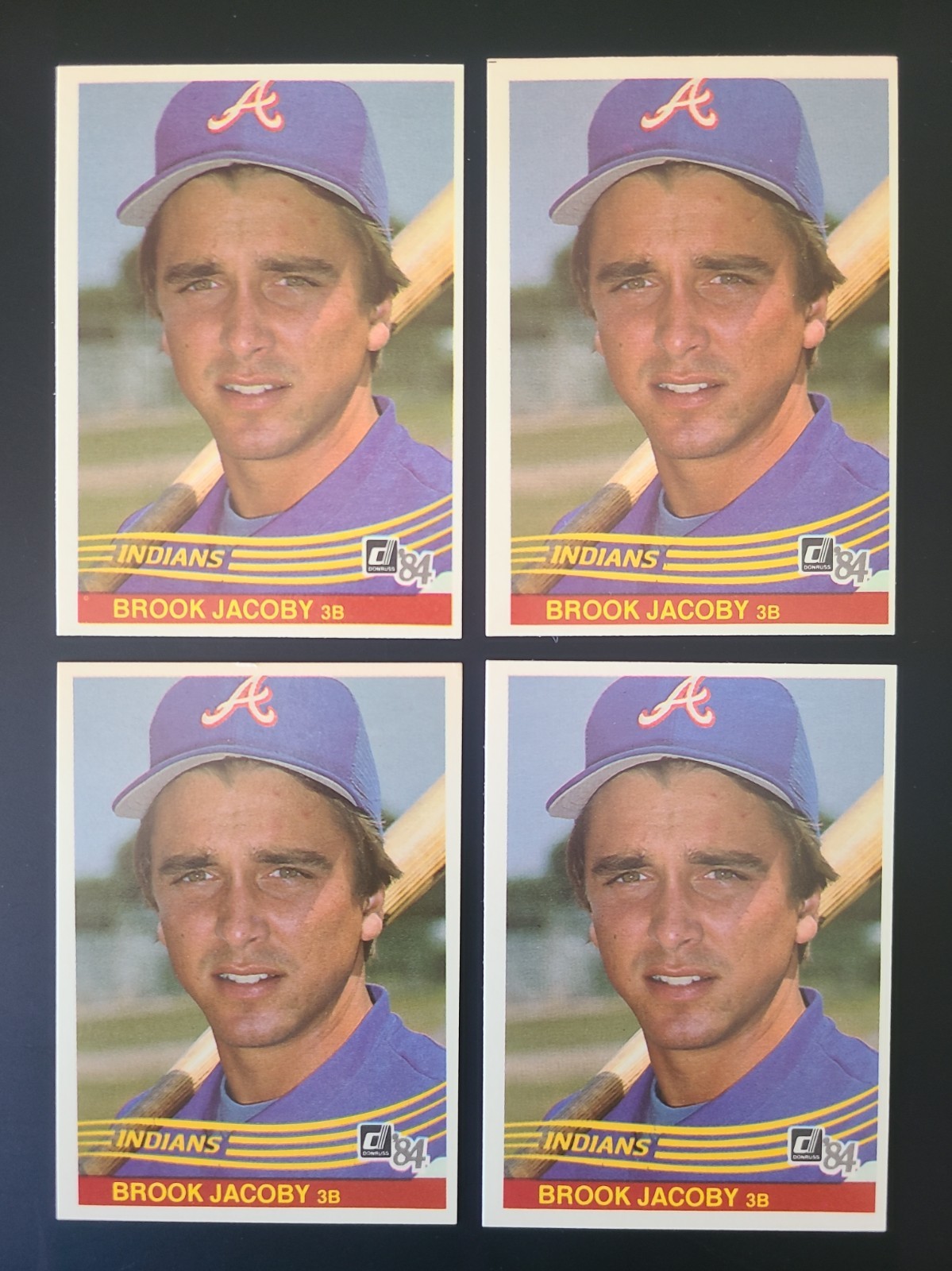 Brook Jacoby 1984 Donruss Rookie Cards, RC #542 Cleveland Indians Lot of 4 NM