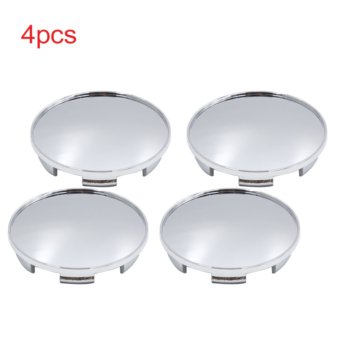 4pcs 68mm Dia 6 Clip Car Wheel Tyre Center Hub Caps Covers Protector Chrome