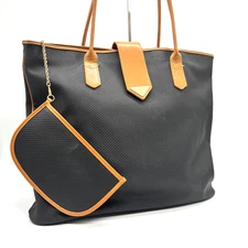 Yves Saint Laurent Shoulder Tote Bag PVC Leather Authentic YSL #397