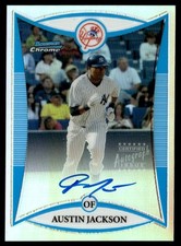 2008 Bowman Chrome Prospects Refractor Austin Jackson Auto 069/500 #BCP246