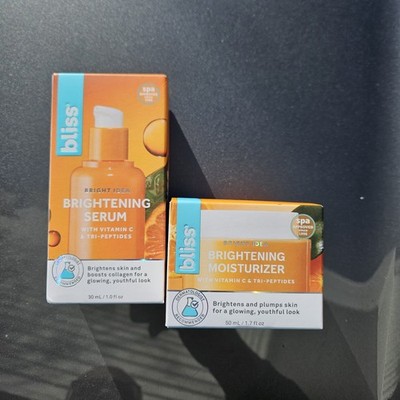 Bliss Brighting Serum 30mL & Brighting Moisturizer Bundle New 