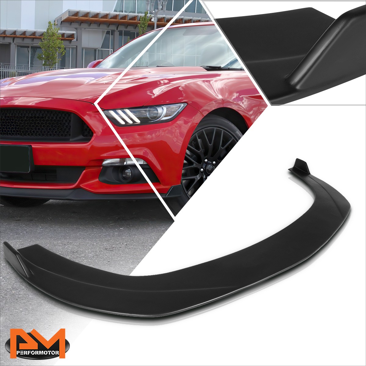 Speed Daddy Front Bumper Lip Spoiler For 2015-2017 Ford Mustang – OE GT Style – Black ABS