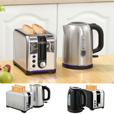 1.7L 3000W Fast Boil Kettle and 2-Slice Toaster Set with Otter Thermostat