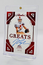2023 Panini Flawless John Lynch GREATS On-Card Auto /15 Buccaneers Legend HOF