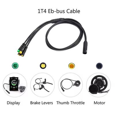 1T4 Cable Wiring Harness for Bafang BBS01 BBS02 BBSHD Motor Extension Cable