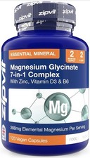 Zipvit Magnesium Glycinate 2000Mg with 400Mg Elemental, plus Vitamin B6, 120 Veg 0.40 per thousand milligrams