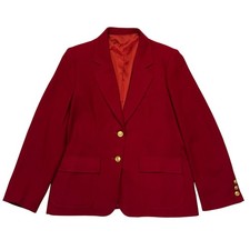 Anderson Little Vintage Red Pure Wool Blazer Gold Crest Button USA Made 14/16