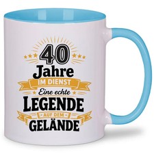 40 Jahre im Dienst   Jubiläum   Tasse