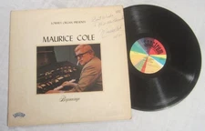 *** SIGNED***   MAURICE COLE LP - Spectrum # SR-0132 - BEGINNINGS - Lowrey Organ