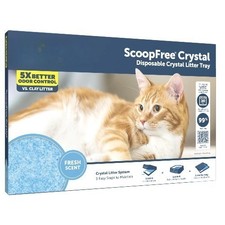  2 pack ScoopFree Crystal Disposable Cat Litter Tray, Fresh Scent