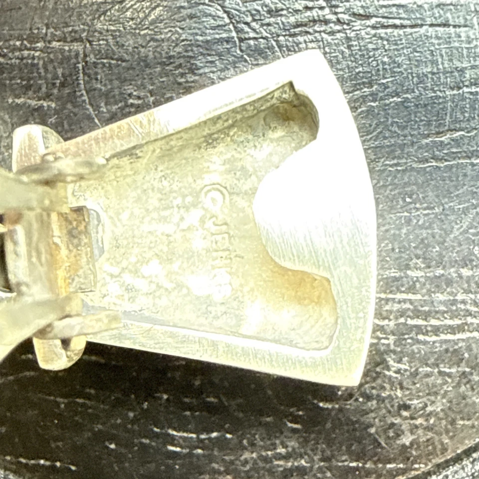 Lisa Jenks Earrings Geometric Dangle Clip On Sterling Silver 29 mm L x 13 mm W - Image 3 of 4