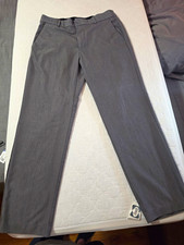 Van Heusen Flex Men's Gray Stretch Twill Straight Flat Front Dress Pants 38