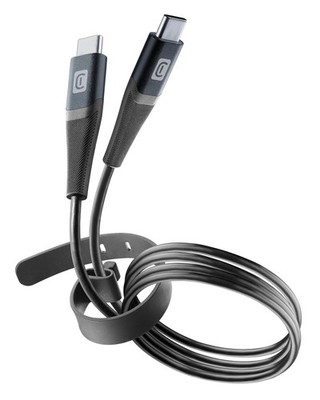 CellularLine Pro+ Data Cable Belt 1,2m USB Typ-C/Typ-C Black (60177) #25910829