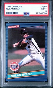 1986 DONRUSS #258 NOLAN RYAN PSA 9