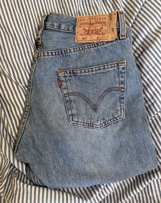 Levi's 501 Jeans W30 L30 Light Wash 2000s Retro Y2K Straight Fit Code 0113