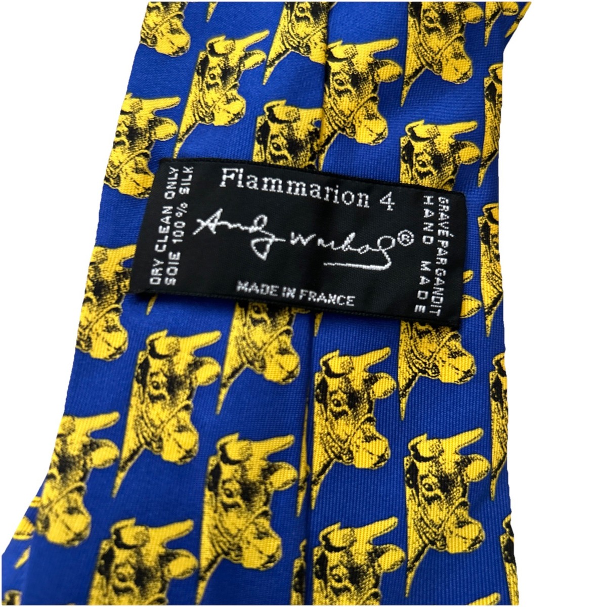 ANDY WARHOL Flammarion 4 VTG Silk Tie Handmade France Mint! View 3