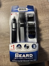 WAHL Nose Ear Body Beard Hair Wet/Dry BATTERY Precision Blade Trimmer Set NEW