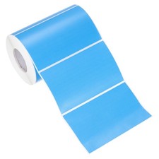 500Pcs Rectangular Color Coding Labels, 3"x5" Labels Sticker Roll, Cyan