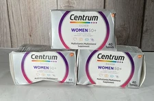 3 Centrum Silver Women 50+ MultiVitamin/Mineral Supplement 65 Each Exp: 05-2026
