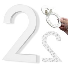 House Numbers, Self-adhesive Mailbox Numbers Modern House Number 3 Inch 2, White