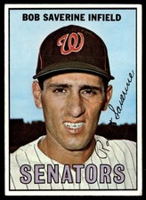 1967 Topps Card Baseball Bob Saverine Washington Senators #27 EX+