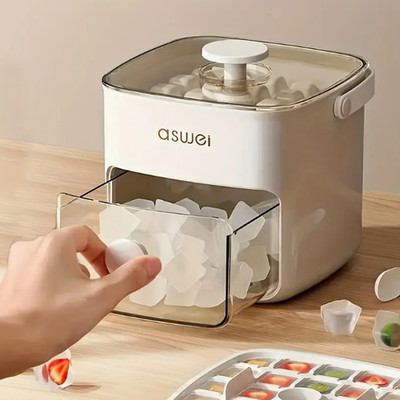 Ice Tray Extra-Large 48-Cube   Double-Layer, Food-Grade Plastic with Easy Glide