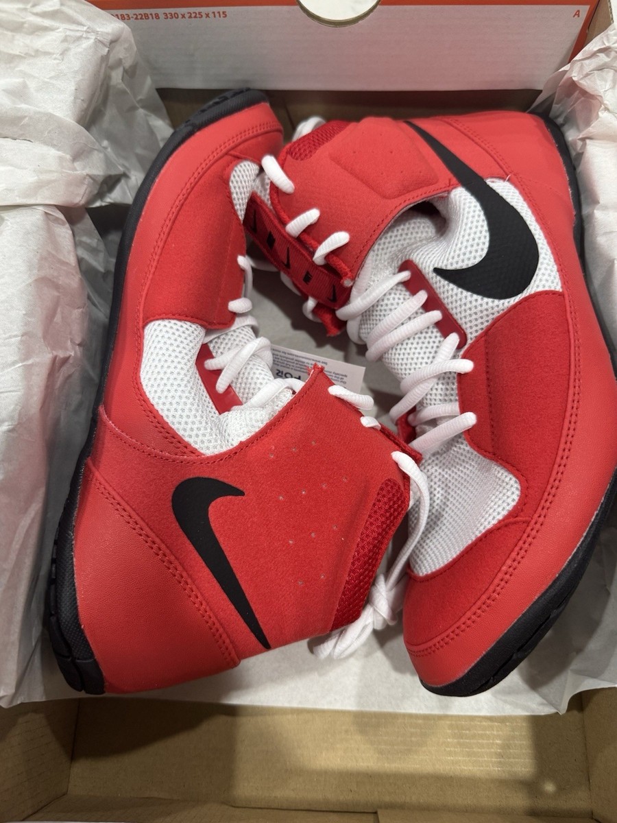 Nike Fury‎ Combat Red White Black Wrestling Shoes boxing Mens AO2416-601 Size 15 Nike Fury Combat Red White Black Wrestling Shoes boxing Mens  main image 2