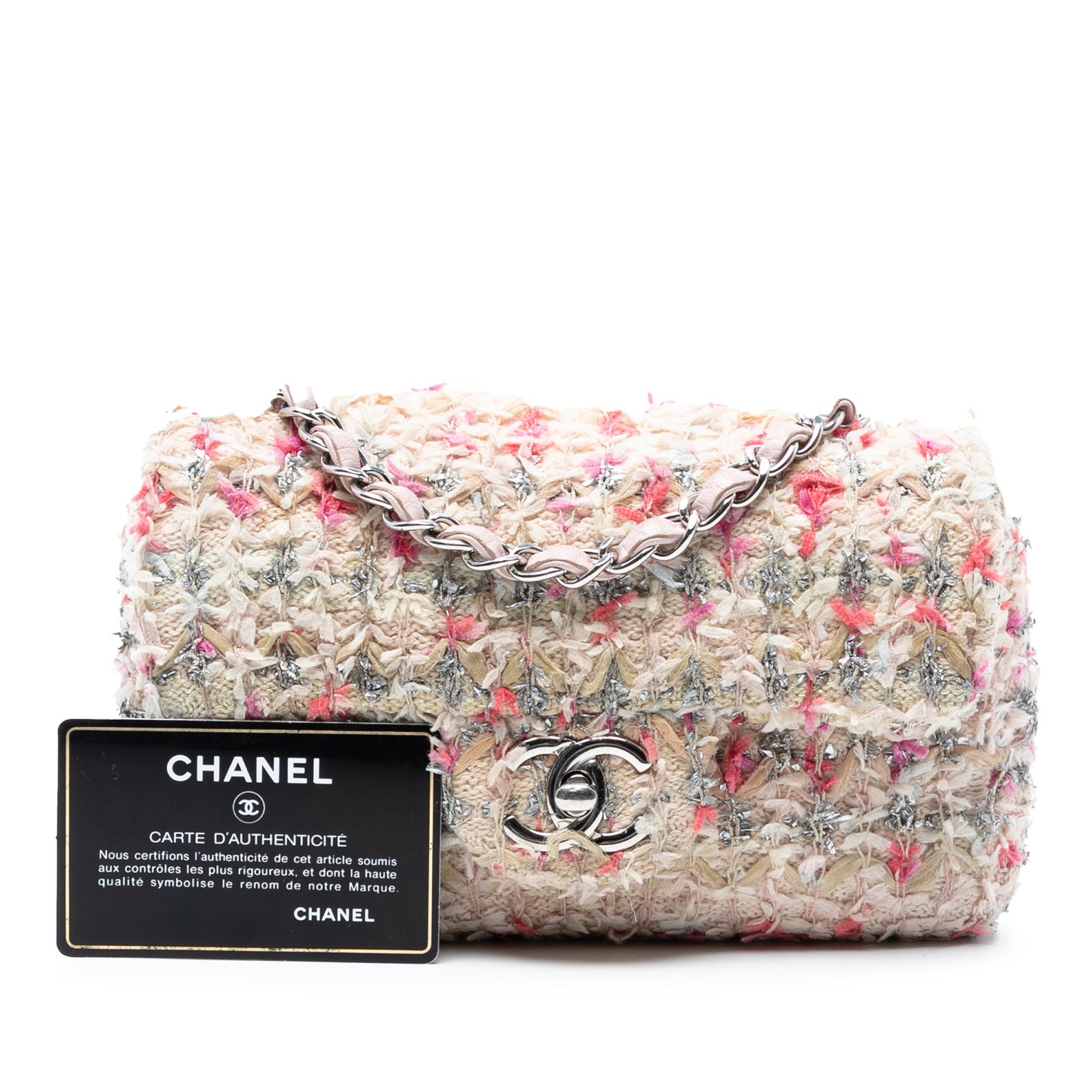 Authenticated Chanel Mini Rectangular Classic  Si… - image 8