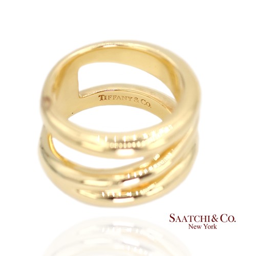 TIFFANY & Co. 18K Gold Diagonal Ring 5.5 Yellow Gold - 第 7/12 張圖片