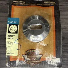 HARLEY DAVIDSON CHROME BILLET GAS CAP MEDALLION # 61453-94  FXRS  FLHR