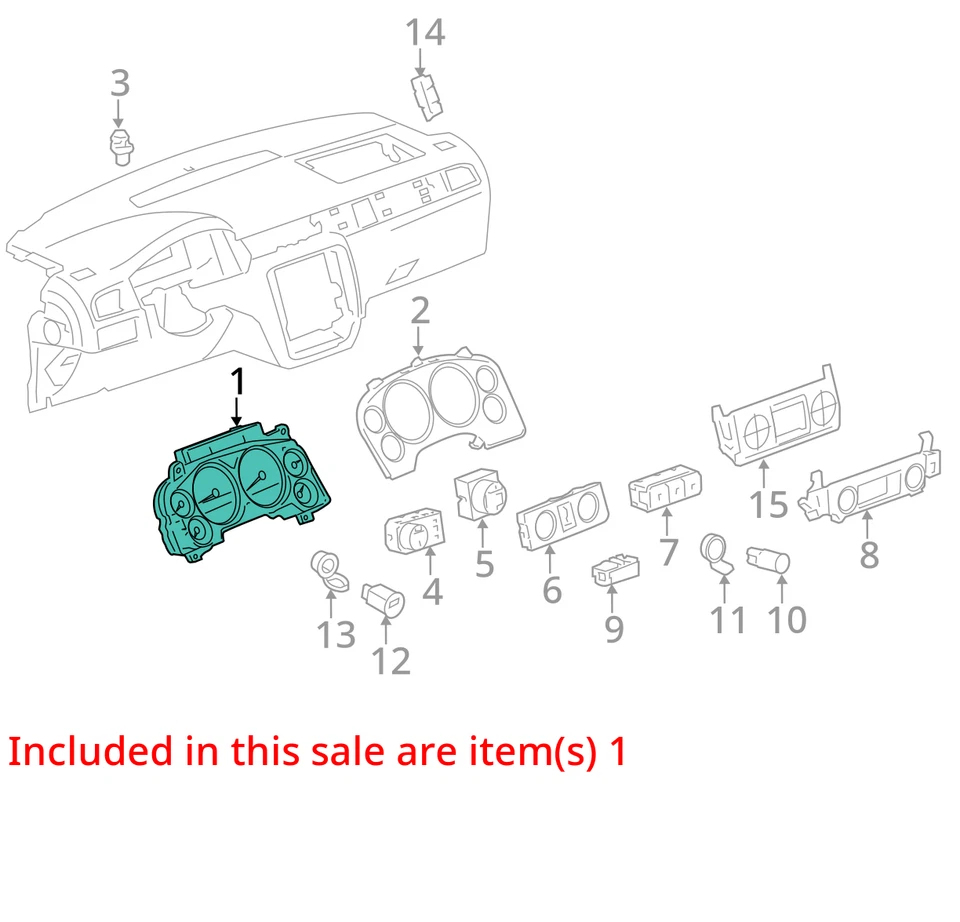 Cuadro de instrumentos velocímetro Gmc Yukon XL 22838415 NGHKL Foto 3 de 4