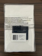 Ralph Lauren Organic Cotton Palmer Percale Euro Pillow Sham Tuxedo White