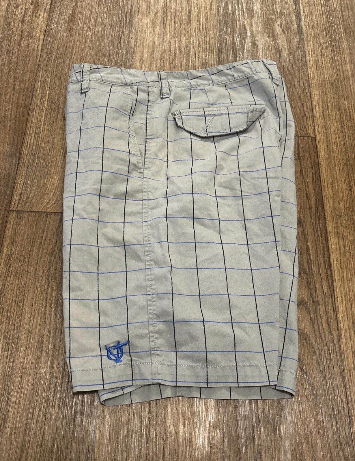 Skater corto Vans grigio check chino piatto davanti taglia 34 uomo