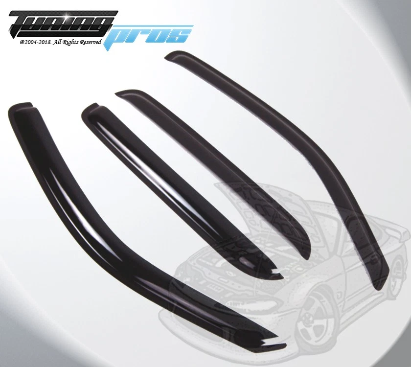 Juego de 4 viseras protectoras de lluvia para ventana canal de humo para Mazda Tribute 2001-2007 Foto 2 de 4