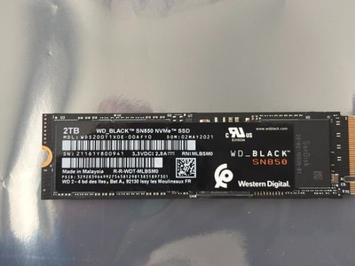 Western Digital Black SN850 2TB M.2 NVMe Internal SSD (WDS200T1X0E)