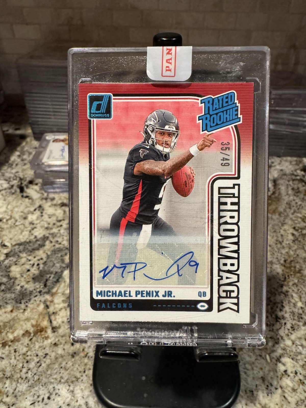2024 Donruss Michael Penix Jr Throwback Rated Rookie Auto /49