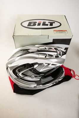 Bilt Redemption Motocross Offroad Helmet (UW4/JSF6) White Silver Large 796321
