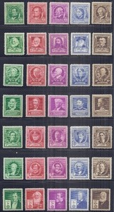 1940 US SC 859-893 Complete Famous Americans Set of 35 - VF/XF  MNH