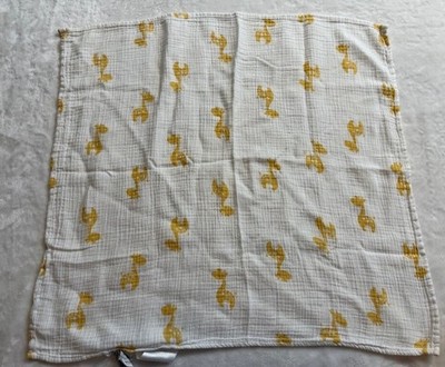 Aden & Anais Mini Muslin Baby Security Blanket Yellow Gold Giraffe 22 X 24 ''