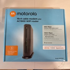 Motorola MG7550 16x4 Cable Modem  AC1900 Wi-Fi Router Combo, DOCSIS 3.0