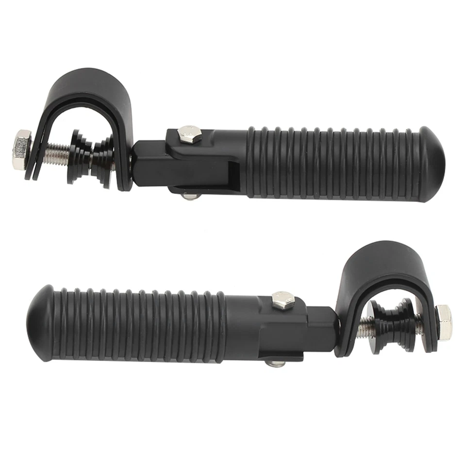 * Pair Of Motorcycle Foot Pegs Clamp Footrest Mount For 1in Engine Crash Bar - Image 2 of 4