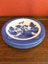 4 Royal Doulton Real Old Willow 10.5 Dinner Plates