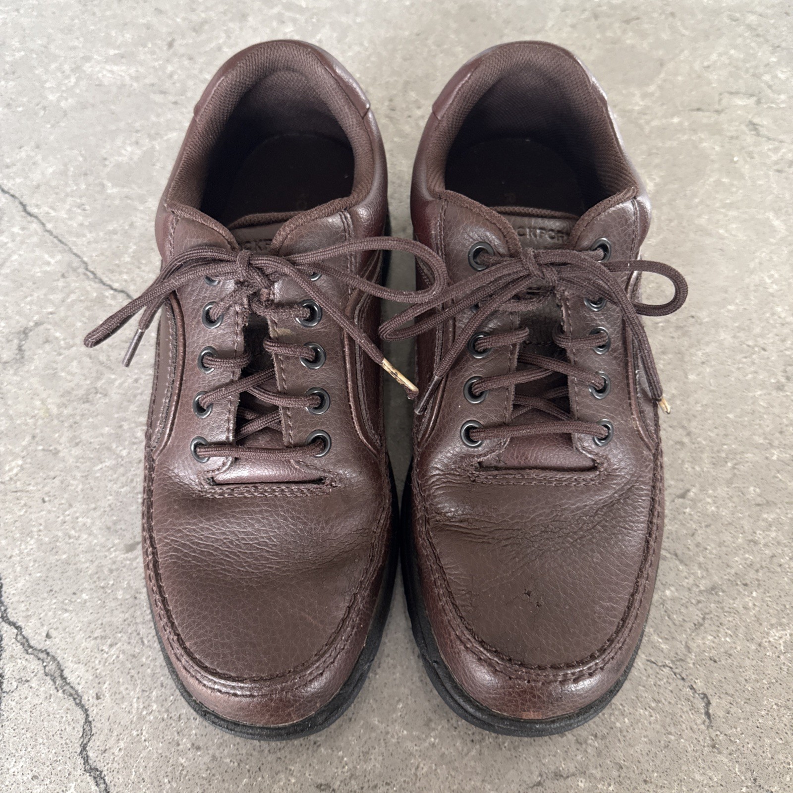 Rockport Men’s Eureka K71201 Brown Leather Oxford Walking Shoes Size 8, Used
